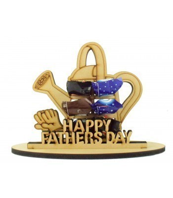 6mm Fathers Day Watering Can Shape Mini Chocolate Bar Holder on a Stand - Stand Options
